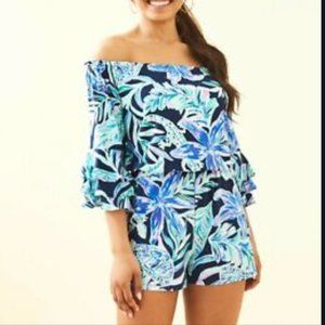 Lilly Pullitzer Floral Off the Shoulder Romper